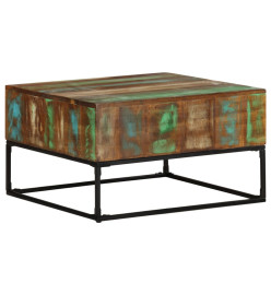 Table basse 68x68x41 cm Bois de récupération solide