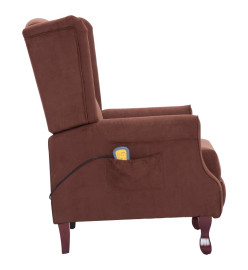 Fauteuil inclinable de massage Marron Tissu