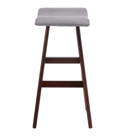 Tabourets de bar lot de 2 gris clair tissu