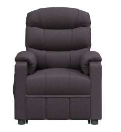 Fauteuil de massage Marron foncé Tissu