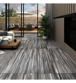 Planches de plancher PVC autoadhésif 2,51 m² 2 mm Gris rayé