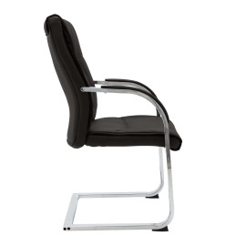 Chaise de bureau cantilever Noir Similicuir