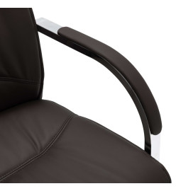 Chaise de bureau cantilever Noir Similicuir