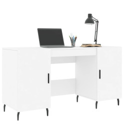 Bureau blanc 140x50x75 cm bois d'ingénierie