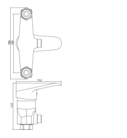 SCHÜTTE Mitigeur de douche TESSA chrome