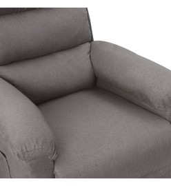 Fauteuil inclinable électrique Gris clair Tissu