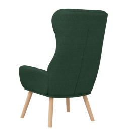 Chaise de relaxation Vert foncé Tissu