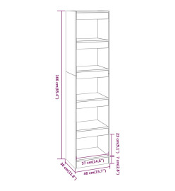Bibliothèque/Séparateur de pièce Chêne sonoma 40x30x166 cm