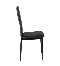 Venture Home Chaises à manger lot de 2 Slim aspect cuir noir