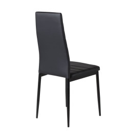 Venture Home Chaises à manger lot de 2 Slim aspect cuir noir