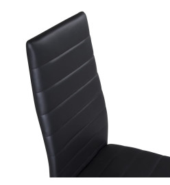 Venture Home Chaises à manger lot de 2 Slim aspect cuir noir