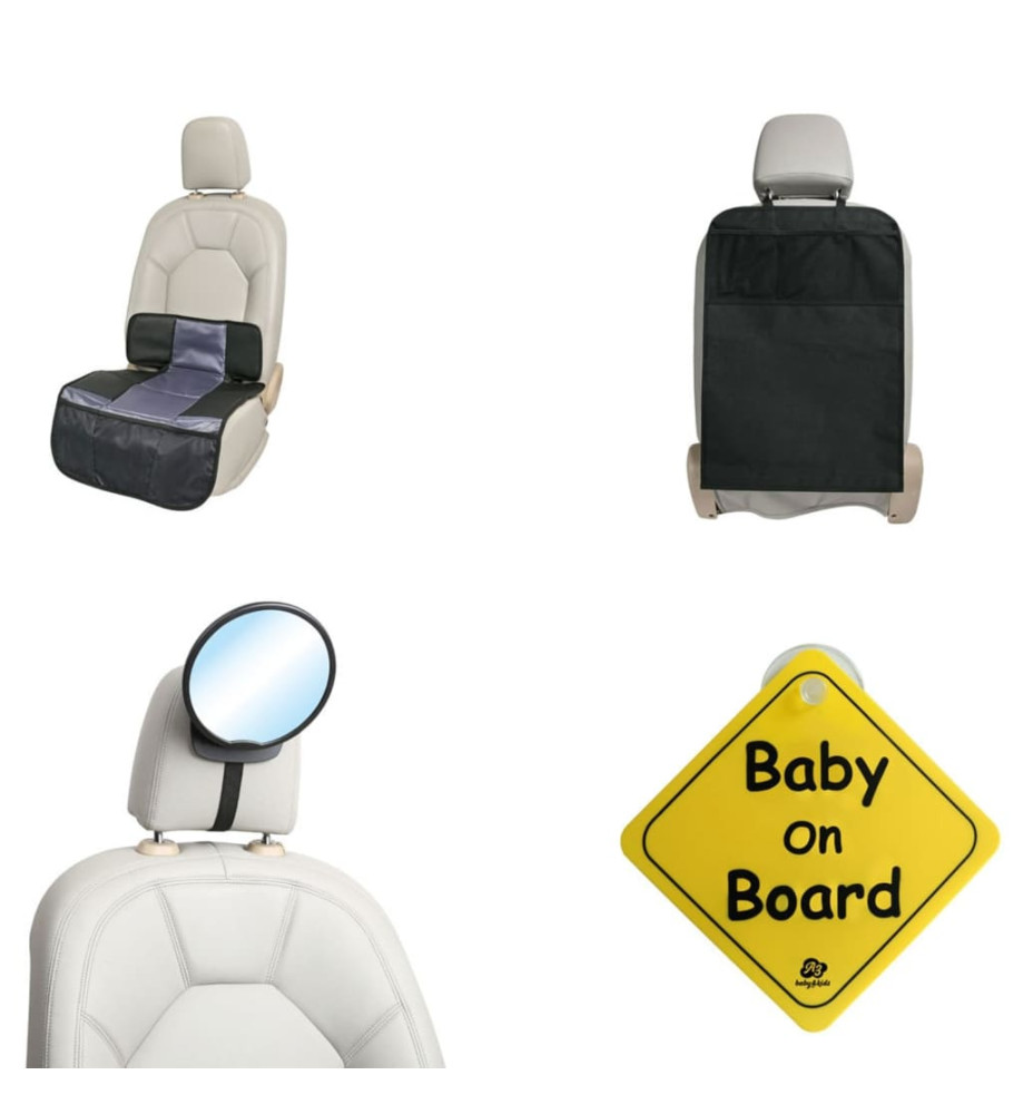 A3 Baby & Kids Kit d'accessoires de siège auto pour bébés 4 pcs Noir