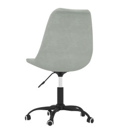 Chaises pivotantes à manger lot de 6 Gris clair Tissu