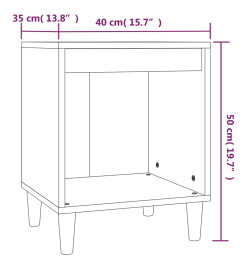 Table de chevet Sonoma gris 40x35x50 cm