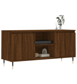 Meuble TV chêne marron 104x35x50 cm bois d'ingénierie