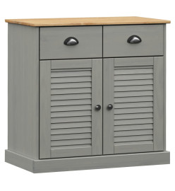 Buffet avec tiroirs VIGO 78x40x75 cm gris bois massif de pin