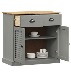 Buffet avec tiroirs VIGO 78x40x75 cm gris bois massif de pin