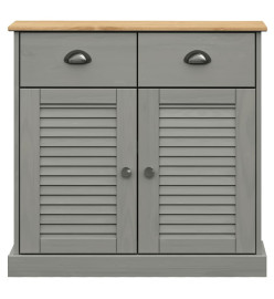 Buffet avec tiroirs VIGO 78x40x75 cm gris bois massif de pin