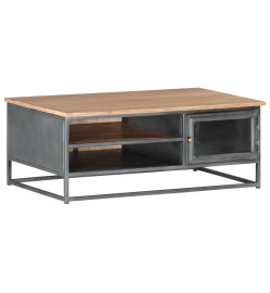 Table basse Gris 90x50x35 cm Bois d'acacia massif