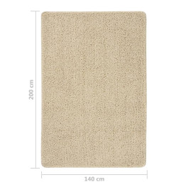 Tapis shaggy antidérapant Crème 140x200 cm