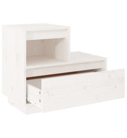 Tables de chevet 2 pcs Blanc 60x34x51 cm Bois de pin solide