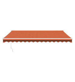 Auvent rétractable automatique orange et marron 4x3 m