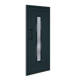 Porte d'entrée anthracite 88x200 cm PVC