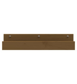 Étagères murales 2 pcs Marron miel 50x12x9cm Bois de pin massif