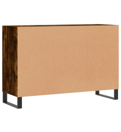 Buffet chêne fumé 103,5x35x70 cm bois d'ingénierie