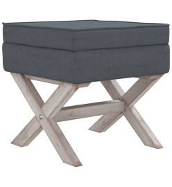 Tabouret de rangement Gris foncé 45x45x49 cm Velours