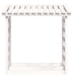 Support pour bois de chauffage Blanc 108x64,5x110cm Bois de pin