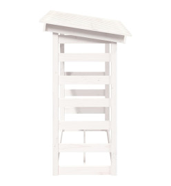 Support pour bois de chauffage Blanc 108x64,5x110cm Bois de pin