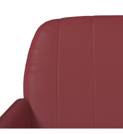 Banc Rouge bordeaux 107x80x81 cm Similicuir