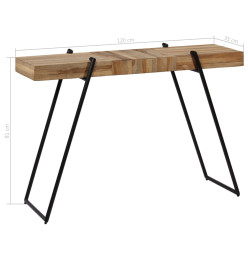 Table console 120 x 35 x 81 cm Teck recyclé