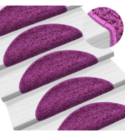 Tapis d'escalier 5 pcs 56x17x3 cm Violet