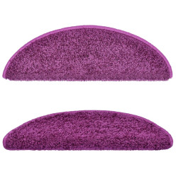 Tapis d'escalier 5 pcs 56x17x3 cm Violet