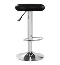 Tabourets de bar lot de 2 noir similicuir