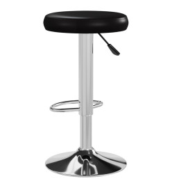 Tabourets de bar lot de 2 noir similicuir