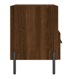 Table de chevet chêne marron 40x35x47,5 cm bois d’ingénierie