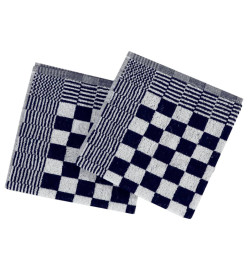 Ensemble de serviettes 20 pcs bleu et blanc coton