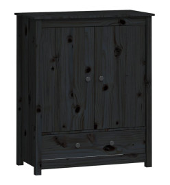 Buffet Noir 83x41,5x100 cm Bois massif de pin