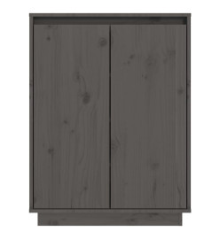 Armoire à chaussures Gris 60x35x80 cm Bois de pin massif