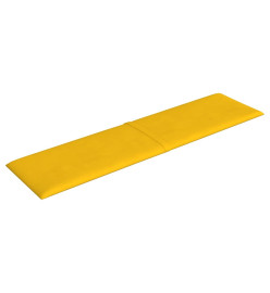 Panneaux muraux 12 pcs Jaune 60x15 cm Velours 1,08 m²