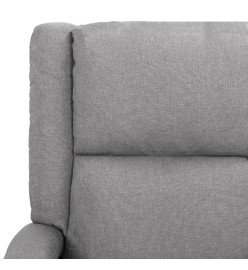 Fauteuil de massage inclinable Gris clair Tissu