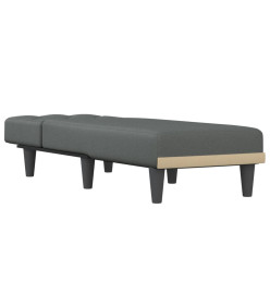 Chaise longue gris foncé tissu