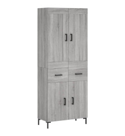 Buffet haut Sonoma gris 69,5x34x180 cm Bois d'ingénierie