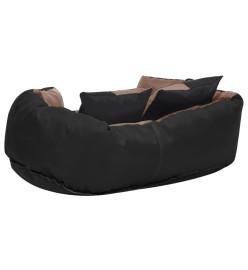 Coussin réversible lavable de chien Noir et marron 65x50x20 cm