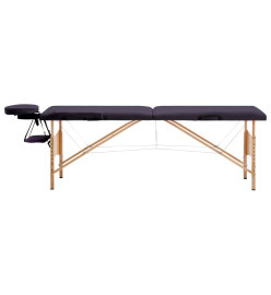 Table de massage pliable 2 zones Bois Violet