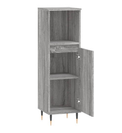 Armoire salle de bain sonoma gris 30x30x100 cm