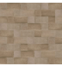 WallArt Panneaux muraux en cuir Argyle Taupe fumé 32 pcs